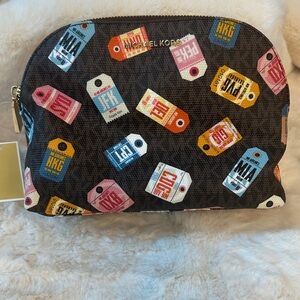 Michael Kors Jet Set Large Printed Logo Travel Pouch NWT